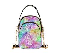 Rainbow Tropical Leaf zaino a tracolla alla moda con borse multi tasche per le signore