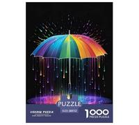 Rainbow Umbrella Puzzle Impossible 1000Pcs Interesting Decorazione Per La Casa. Rilassamento E Intelligence Per Adulti E Ragazzi Da 14 Anni 52x38cm/1000pcs