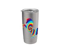 Rainbow Unicorn Stay Magical Tie Dye Spirale Bicchiere termico in acciaio inox doppia parete
