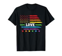 Rainbow USA Flag LGBT Pride - Gay Ally LGBTQ Pride Month Maglietta
