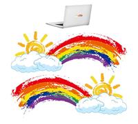 Rainbow Vehicle Stickers - Decals Decorative Car Window Decals, Multifunctional Motorcycle Graphics, materiale adesivo waterproof | Car Body Bumper Mirror Ornament, Fade Resistant Color Design