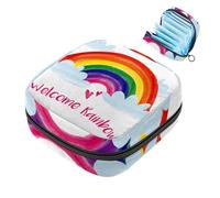 Rainbow Welcome, borsa per assorbenti igienici, grande, con cerniera, per assorbenti mestruali, per ragazze e donne
