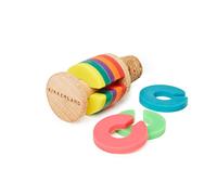 Rainbow Wine Ring + stopper (BA91)