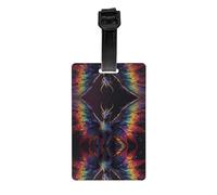 Rainbow Wings Majestic Dragon Etichette per bagagli per valigie, etichette leggere per valigie, etichette identificative per valigie, etichette identificative per borse, etichette da viaggio con