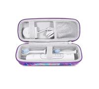RainbowJise Custodia da viaggio colorata per spazzolino elettrico, custodia rigida in EVA con tasca in rete per accessori (solo custodia)
