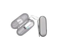 RainbowJise Custodia da viaggio per spazzolino elettrico, custodia rigida in EVA con tasca in rete per accessori, argento