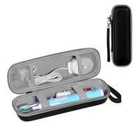 RainbowJise Custodia da viaggio per spazzolino elettrico, custodia rigida in EVA con tasca in rete per accessori, colore nero (solo custodia), Nero , casual