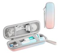 RainbowJise Custodia da viaggio per spazzolino elettrico, custodia rigida in EVA con tasca in rete per accessori, colore nero (solo custodia), Colorato, casual