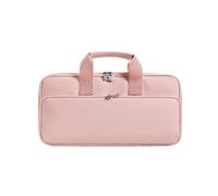 RainbowJise Custodia per tastiera a doppio strato, custodia da viaggio per tastiera portatile a 98 tasti, adatta per mouse inclusa chiavetta USB, rosa, Borsa portaoggetti