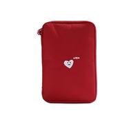 RainbowJise Piccolo kit di pronto soccorso da viaggio, portatile, vuoto, carino e piccolo, borsa medica di emergenza per casa, auto, viaggi, campeggio e attività all'aperto, Rosso, casual