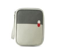 RainbowJise Piccolo kit di pronto soccorso da viaggio, portatile, vuoto, mini borsa per medicine, borsa medica di emergenza per casa, auto, viaggi, campeggio e attività all'aperto, Grigio, casual