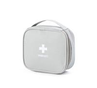 RainbowJise Piccolo kit di pronto soccorso da viaggio, portatile, vuoto, per medicine, borsa medica di emergenza, per casa, auto, viaggi, campeggio e attività all'aperto, Grigio, casual