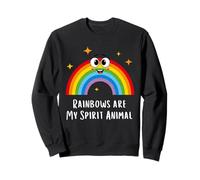 Rainbows Are My Spirit, Animale, Simpatico Design Arcobaleno Felpa
