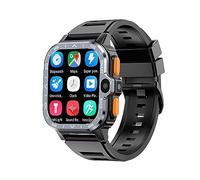 Rainbuvvy Smart Watch 4G LTE SP9832E 4 GB + 64 GB 8.0 MP Dual Camera Android 8.1 Smartwatch USB trasferimento File WiFi GPS Orologio Fitness da Uomo (Nero, 4GB+64GB)