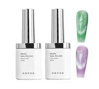 Raindrop Top Coat Gel - 2 Pieces Glossy Shine UV LED Soak Off No Wipe