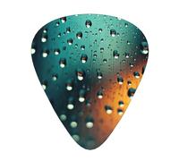 Raindrops in the sky - Confezione da 12 plettri per chitarra, con scatola portaoggetti, in materiale ABS, per chitarra acustica ed elettrica, 3 opzioni di spessore