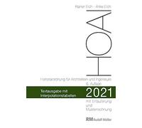Rainer Eich Ank HOAI 2021 - Textausgabe mit Interpolationstabellen: (Tascabile)