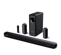 RAINEVERRY Sistema audio surround a 5.1 canali con audio Dolby, soundbar, subwoofer wireless e altoparlante posteriore, Dolby Digital Plus, Bluetooth 5.0 per Home Theater, TV 4K e HD | HDMI e ottico