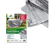 Rainexo Telo Protettivo antistrappo Altamente Resistente per Tavolo Ovale, 2,40 x 1,80 x 0,90 m, Argento/Grigio