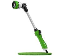 rainfactory lancia irrigazione 40 cm - pistola irrigazione giardino con 7 getti - doccetta 180° con leva a pollice, impugnatura ergonomica antiscivolo - disponibile in verde e arancione