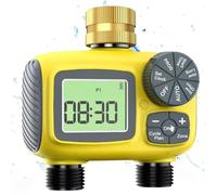 rainfactory Timer con 2 uscite per diverse zone, impermeabile IP55, ritardo di pioggia, timer digitale, irrigazione, controllo intelligente dell'irrigazione, tubo antigoccia, orologio di irrigazione