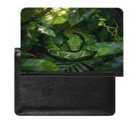 Rainforest - Custodia per passaporto con ombre verdi, con blocco RFID, in pelle, per passaporto, protezione passaporto, carte di credito, accessori da viaggio