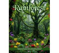 Rainforest: Escape into a lush world of nature with this 50-page single-sided jungle coloring book, featuring dense rainforest scenes and beautiful tropical flowers.