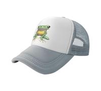 Rainforest Tree Frog Cappellino da baseball in rete nera stampato, traspirante, adatto per pesca ed escursionismo, grigio, L