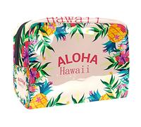 Rainforest Tucano rosa floreale tropicale foglie cosmetici borsa per cosmetici borsa portaoggetti articoli da toeletta organizer astuccio borsetta, Multicolore 03, 18.5x7.5x13cm/7.3x3x5.1in, Beauty