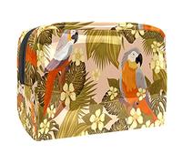 Rainforest Tucano rosa floreale tropicale foglie cosmetici borsa per cosmetici borsa portaoggetti articoli da toeletta organizer astuccio borsetta, Multicolore 04, 18.5x7.5x13cm/7.3x3x5.1in, Beauty