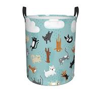 Raining Cats & Dogs - Cesto portabiancheria pieghevole, per la casa, per vestiti, lenzuola, lenzuola, giocattoli