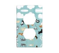 Raining Cats & Dogs - Coperture per prese elettriche, misura standard, 11,4 x 7 cm, in policarbonato termoplastico infrangibile