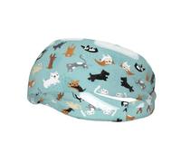 Raining Cats & Dogs Print Stylish Sports Sweatband elastico traspirante e traspirante fascia per la palestra