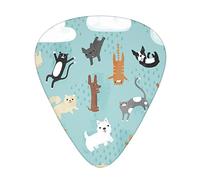 Raining Cats & Dogs - Set di 12 plettri personalizzati per chitarra acustica, per chitarra elettrica, inclusi 0,46 mm/0,71 mm/0,96 mm