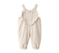 Rainjia Baby Cord - Salopette da 9 mesi e 4 anni, in velluto termico, con decorazione a forma di cuore, per il tempo libero, taglia 74/80/86/92/98/104, beige., 86-90