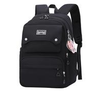 Rainjia Zaino per la scuola per ragazze 3-5° classe, per adolescenti, 8-15 anni, Nero , 33*26*45cm(L*W*H), Classico