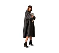 Rainkiss Back to Black Art - Poncho impermeabile da donna, nero, grigio, Taglia unica