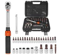 Rainllon Chiave Dinamometrica Bici 5-25 Nm Chiave Dinamometrica Moto 1/4 Con Estensioni, Bussole E Adattatore Per Manutenzione Di Biciclette