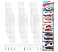 Rainmae 12 espositori per auto con montaggio a parete, 11,2 x 42,5 cm, in pressofusione, organizer per auto giocattolo, può contenere fino a 100 auto, compatibile con auto confezionate Hot Wheels