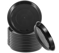 Rainmae Sottovaso rotondo da 35 cm, confezione da 12 vassoi per piante in plastica per vasi, vassoio per acqua extra profondo, ciotola per uccelli e fiori pesanti, per interni ed esterni, senza fori