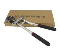 Rainorning Pinza per Punzonatura di Strisce di Lettere in Metallo, 3,5/4,2mm di Diametro, Strumento per la Creazione di Insegne in Acciaio Inox con Fori Intercambiabili