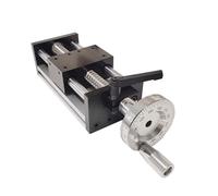 Rainorning Tavola Scorrevole Manuale con Vite a Ricircolo di Sfere e Scala Graduata, Attuatore Lineare ad Alta Precisione con Doppio Asse Ottico e Manovella per Utensili CNC e Stampa 3D (200mm)