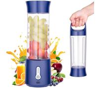 Rainpal Frullatore Portatile per Frullati, Frullatore Portatile USB Ricaricabile con Coperchio a Tazza, Senza Fili, Frullatore Personale Senza BPA per Frullati e Smoothies (Blu)