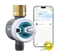 RAINPOINT Centralina Irrigazione con Ingresso in Ottone, Bluetooth Computer Irrigazione Automatica con 2 Modalità di Irrigazione, Smart APP Telecomando Timer Irrigazione per Prato Giardino