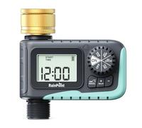 RAINPOINT Centralina Irrigazione con Ingresso in Ottone, Timer Irrigazione con Ritardo per Pioggia/Bewässerung Manuale, Programmatore Irrigazione Automatico per Prato e Giardino