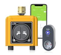 RAINPOINT Centralina Irrigazione WiFi 2 Zone Timer Irrigazione Smart con Controllo App/Vocale, Ritardo Pioggia/Manuale Irrigatore WiFi con Nebulizzazione/Normale per Prato, Giardino, Serra, 2x6 Plan
