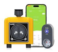 RAINPOINT Centralina Irrigazione WiFi 2 Zone Timer Irrigazione Smart con Controllo App/Vocale, Ritardo Pioggia/Manuale Irrigatore WiFi con Nebulizzazione/Normale per Prato, Giardino, Serra, 2x6 Plan