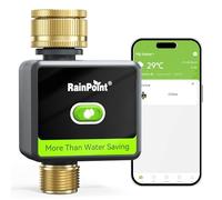 RAINPOINT Centralina Irrigazione WiFi, Computer Irrigazione Smart con Entrata e Uscita in Ottone per Giardino e Prato (Gateway Non Incluso)