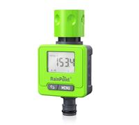 RAINPOINT Contalitri per Acqua da Giardino con Raccordo Rapido Integrato, Contalitri Acqua Digitale con Display LCD Rotante a 180°, 4 Modalità, Impermeabile IP65, per Piscina e Camper