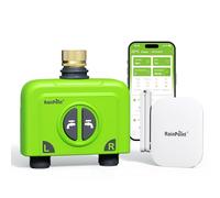 RAINPOINT Timer Irrigazione WiFi 2 uscite, Centralina Irrigazione con Gateway dell'antenna RF 150m, Intelligente Programmatore Irrigazione per Giardino con APP/Vocale Controllo, 2x6 Plans